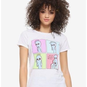 HOT TOPIC Strange Planet Reactions Nathan Pyle Tee Size Small New with Tags